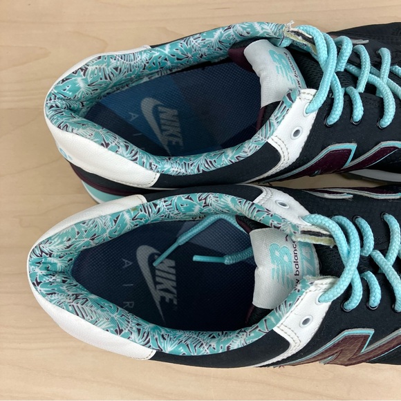 New Balance Men’s Size 12.0 D 574 Luau Classic Black Teal Athletic Running Shoes main image 5